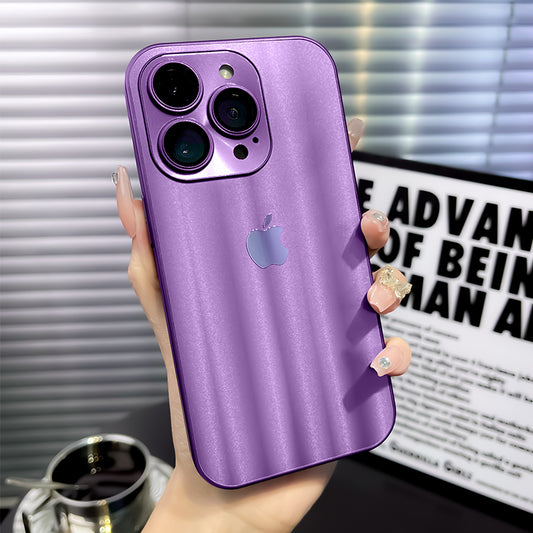 Coque 14 pro max effet miroir avec logo Apple et protection de caméra intégrée / غطاء آيفون 14 برو ماكس بتأثير مرآة مع شعار آبل وحماية مدمجة للكاميرا