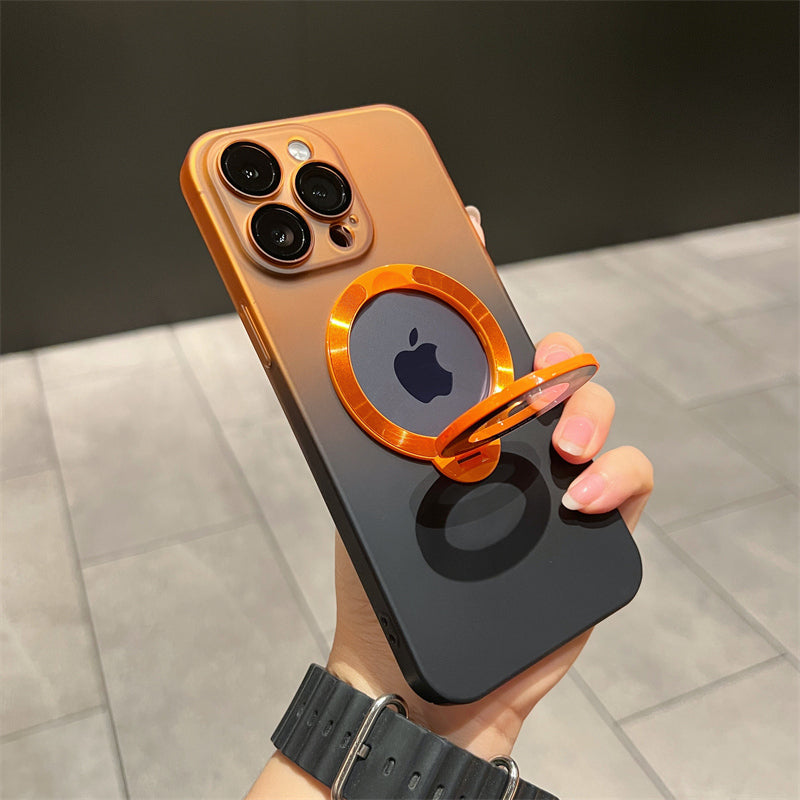 Coque Dégradé 14 pro max magsafe avec protection de caméra en verre et support