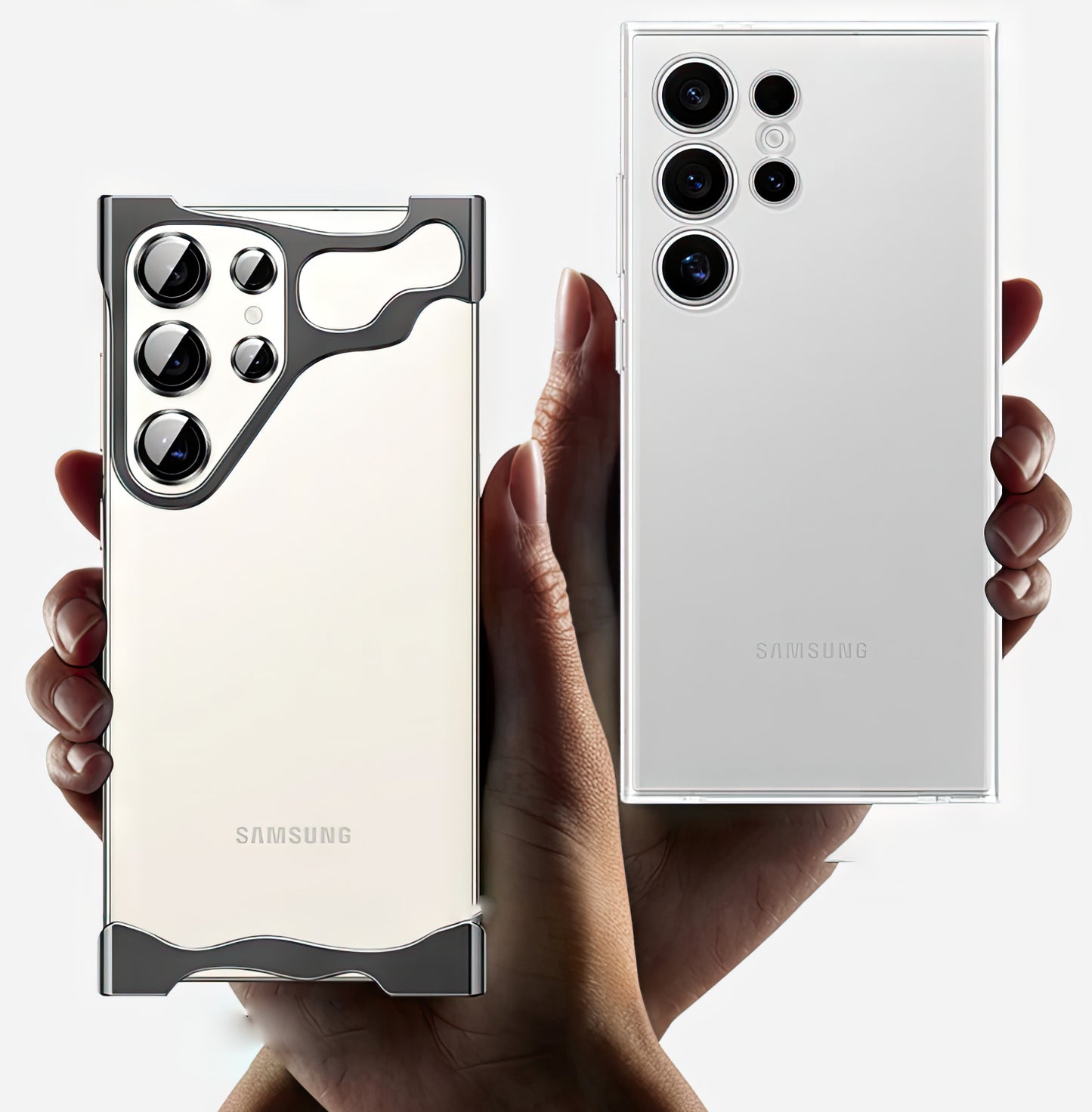 Protège Galaxy S25 Ultra luxe et unique fait en aluminum avec protection des caméras incluse / حماية Galaxy S25 Ultra فاخرة فريدة من نوعها و مع حماية لزجاج الكاميرات