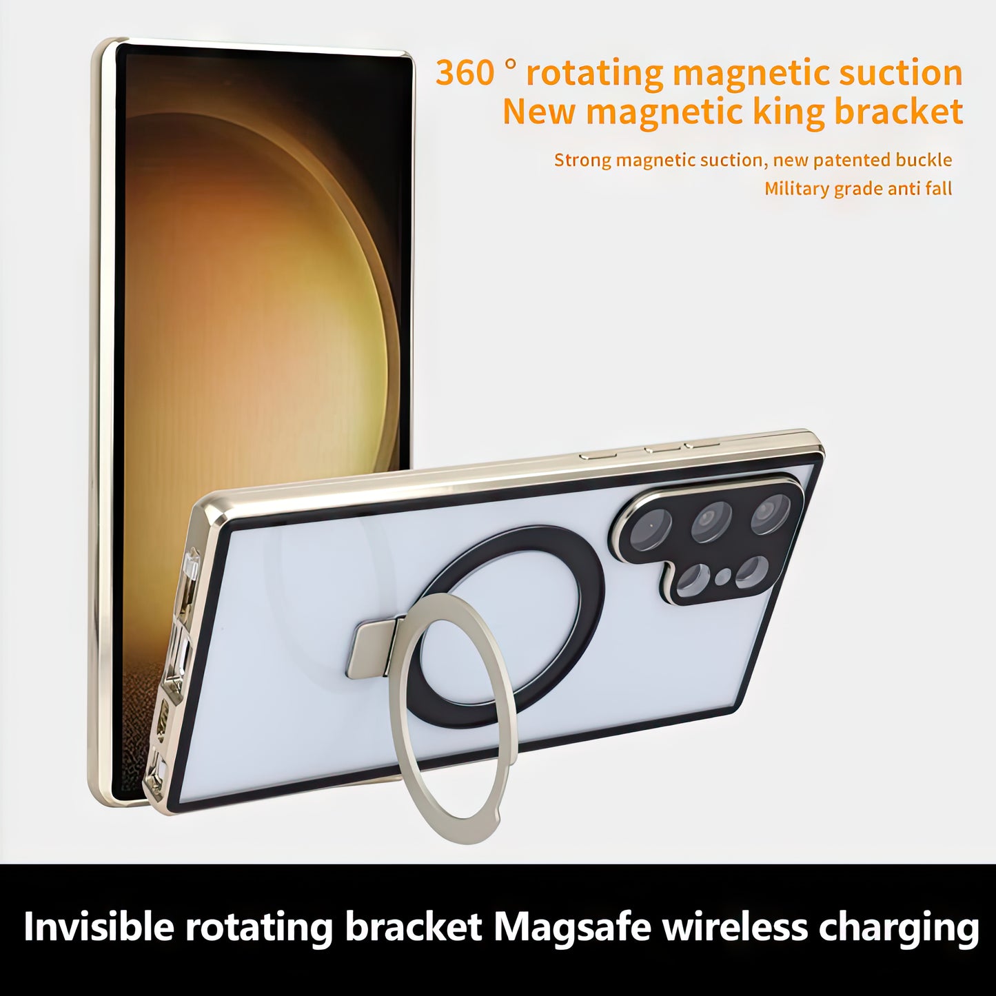 Coque S25 Ultra double face métallique protection 360° avec filtre fumée / S25 Ultra حماية معدنية 360° درجة مع فيلتر حماية الخصوصية مع تقنية ماڨسيف وحماية مدمجة للكاميرات