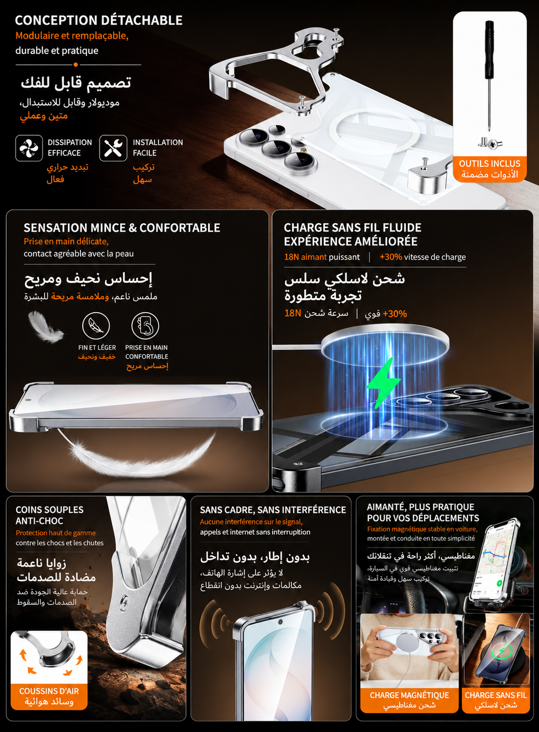 Protège Galaxy S26 Ultra Magsafe luxe et unique fait en aluminum / حماية ماجسيف Galaxy S26 Ultra فاخرة فريدة من نوعها