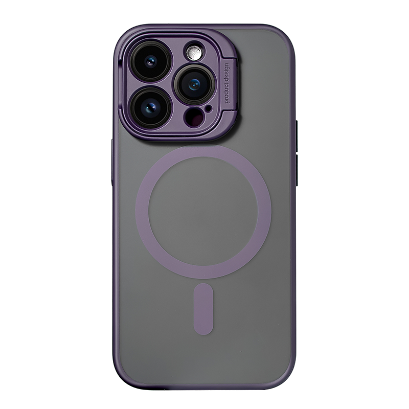 Coque 14 pro max magsafe avec protection de caméra ouverte et support / غطاء ١٤ برو ماكس مع تقنية ماڨسيف وحماية مدمجة للكاميرا