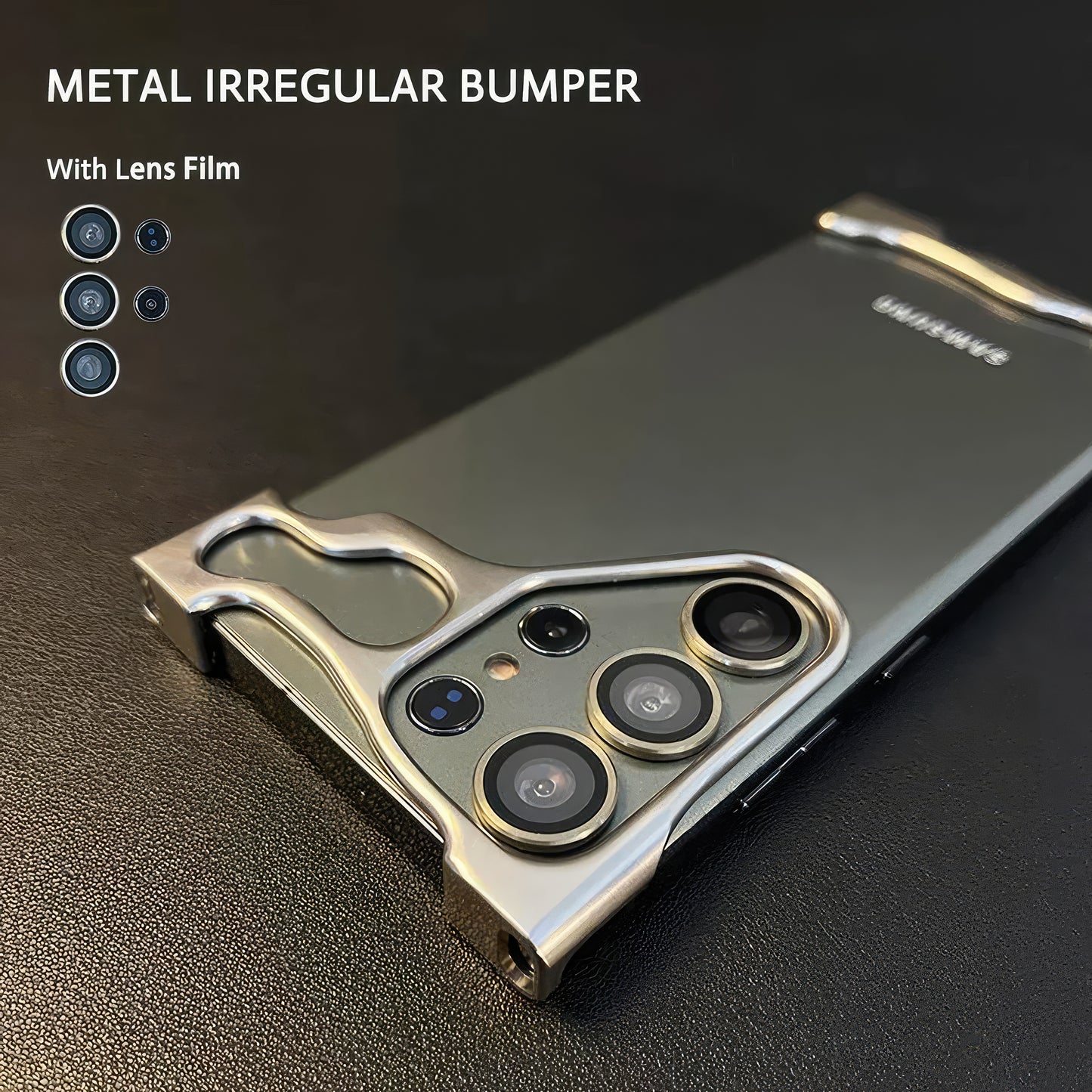 Protège Galaxy S25 Ultra luxe et unique fait en aluminum avec protection des caméras incluse / حماية Galaxy S25 Ultra فاخرة فريدة من نوعها و مع حماية لزجاج الكاميرات