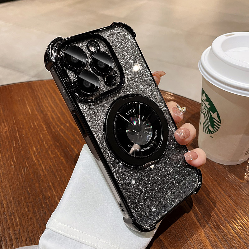 Coque 16 pro max avec support 360° et protection de caméra intégrée / غطاء لآيفون 16 برو ماكس مع حامل 360° وحماية مدمجة للكاميرا