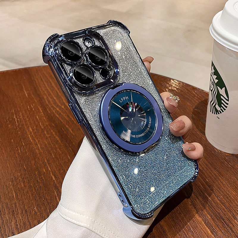 Coque 16 pro max avec support 360° et protection de caméra intégrée / غطاء لآيفون 16 برو ماكس مع حامل 360° وحماية مدمجة للكاميرا