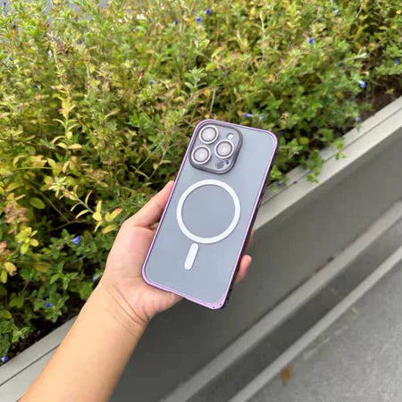 Coque 14 pro max magsafe aluminum avec protection de caméra / غطاء ١٤ برو ماكس من الالومينوم مع تقنية ماڨسيف وحماية مدمجة للكاميرا