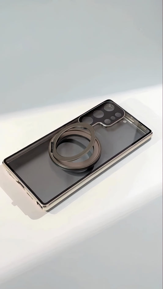 Coque S25 Ultra double face métallique protection 360° avec filtre fumée / S25 Ultra حماية معدنية 360° درجة مع فيلتر حماية الخصوصية مع تقنية ماڨسيف وحماية مدمجة للكاميرات