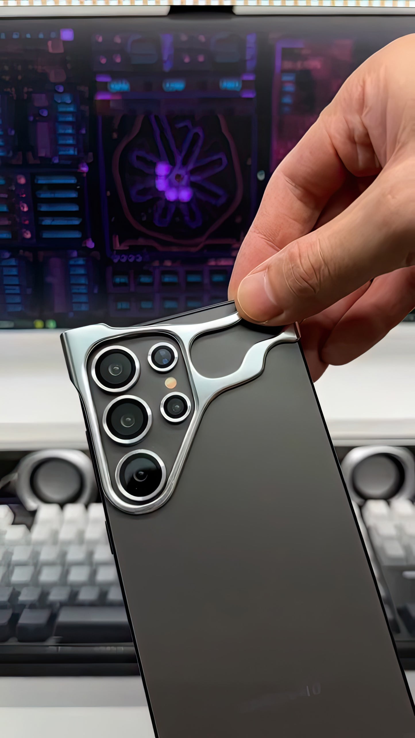 Protège Galaxy S25 Ultra luxe et unique fait en aluminum avec protection des caméras incluse / حماية Galaxy S25 Ultra فاخرة فريدة من نوعها و مع حماية لزجاج الكاميرات