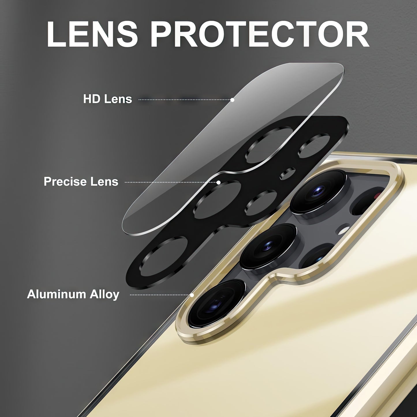 Coque S25 Ultra double face métallique protection 360° avec filtre fumée / S25 Ultra حماية معدنية 360° درجة مع فيلتر حماية الخصوصية مع تقنية ماڨسيف وحماية مدمجة للكاميرات