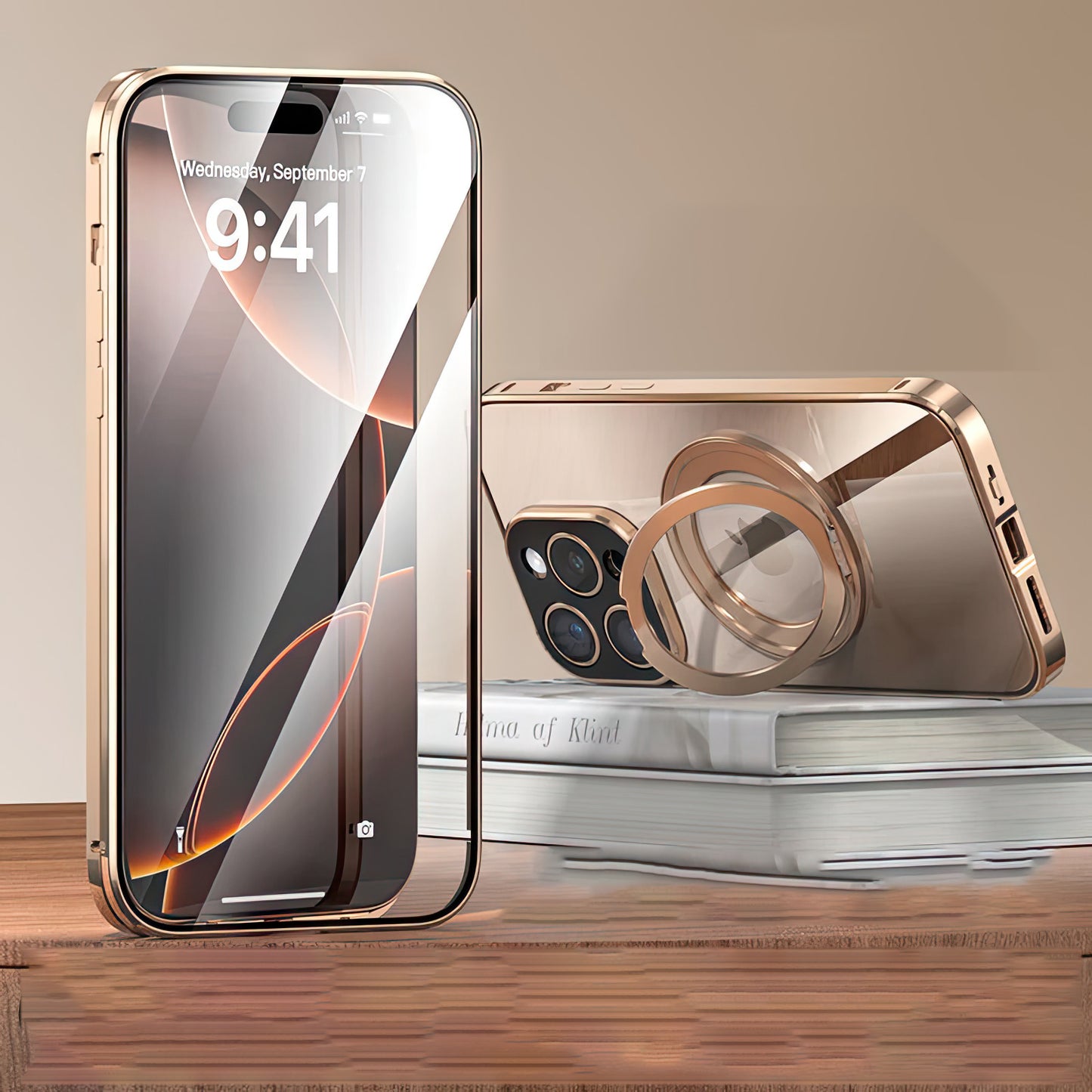 Coque 16 pro max double face métallique protection 360° avec filtre fumée / غطاء 16 برو ماكس من الخلف و الامام معدني 360° درجة مع فيلتر حماية الخصوصية