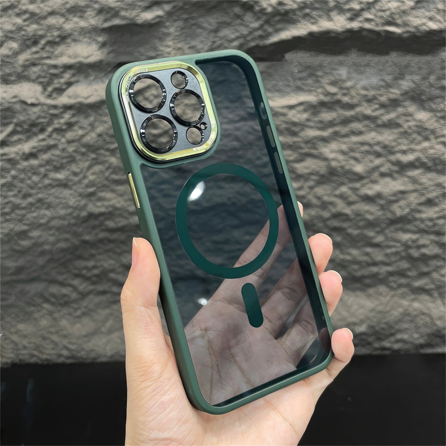 Coque Transparente Luxe 15/14 pro max magsafe avec protection de caméra zero perte de qualité / غطاء شفاف فاخر 14/15 برو ماكس مع تقنية ماڨسيف وحماية للكاميرا دون فقدان في الجودة