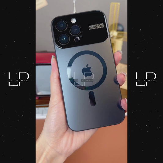 Coque Luxe 14 pro max magsafe avec protection de caméra en fibre de verre