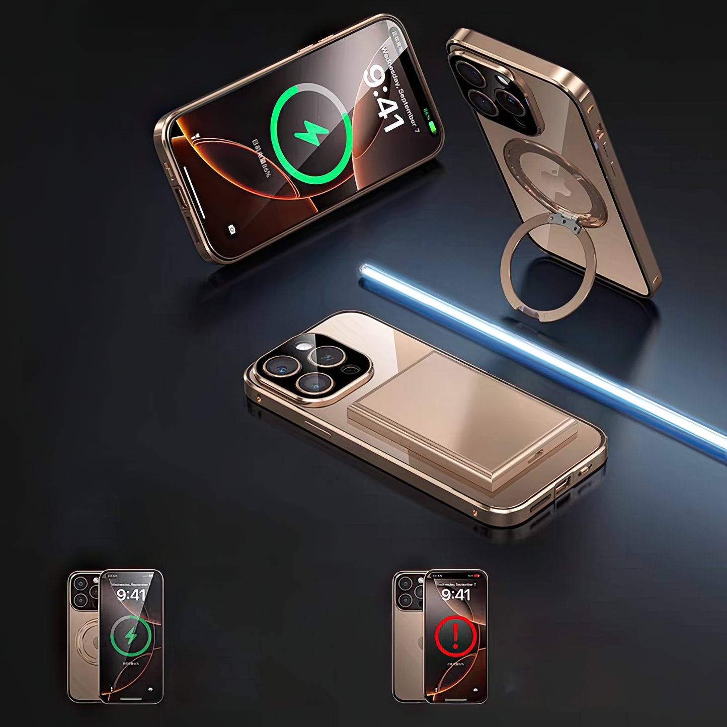 Coque 16 pro max double face métallique protection 360° avec filtre fumée / غطاء 16 برو ماكس من الخلف و الامام معدني 360° درجة مع فيلتر حماية الخصوصية