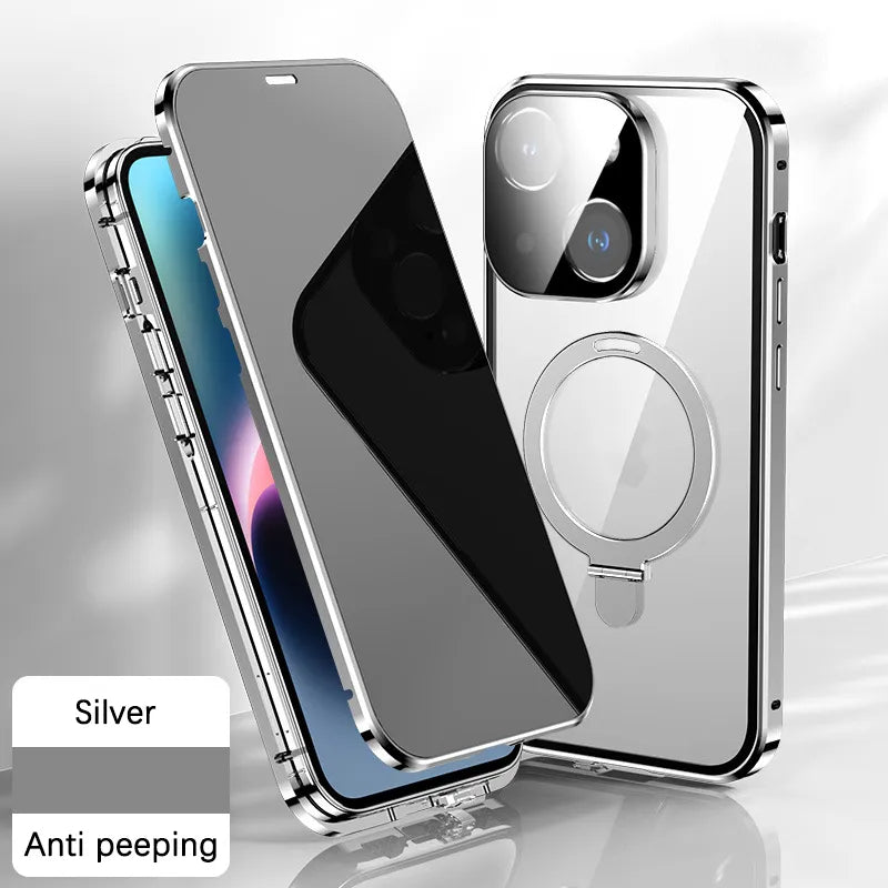 Coque 14 pro max métallique protection 360° avec filtre fumée / غطاء ١٤ برو ماكس معدني 360° درجة مع فيلتر حماية الخصوصية