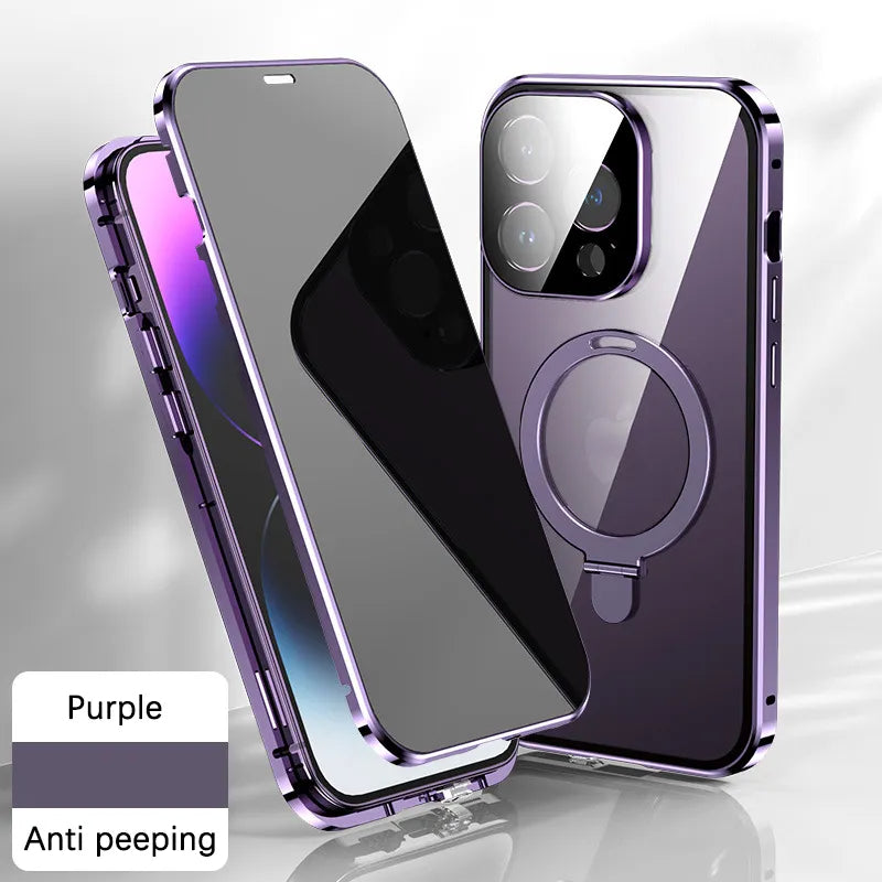 Coque 14 pro max métallique protection 360° avec filtre fumée / غطاء ١٤ برو ماكس معدني 360° درجة مع فيلتر حماية الخصوصية