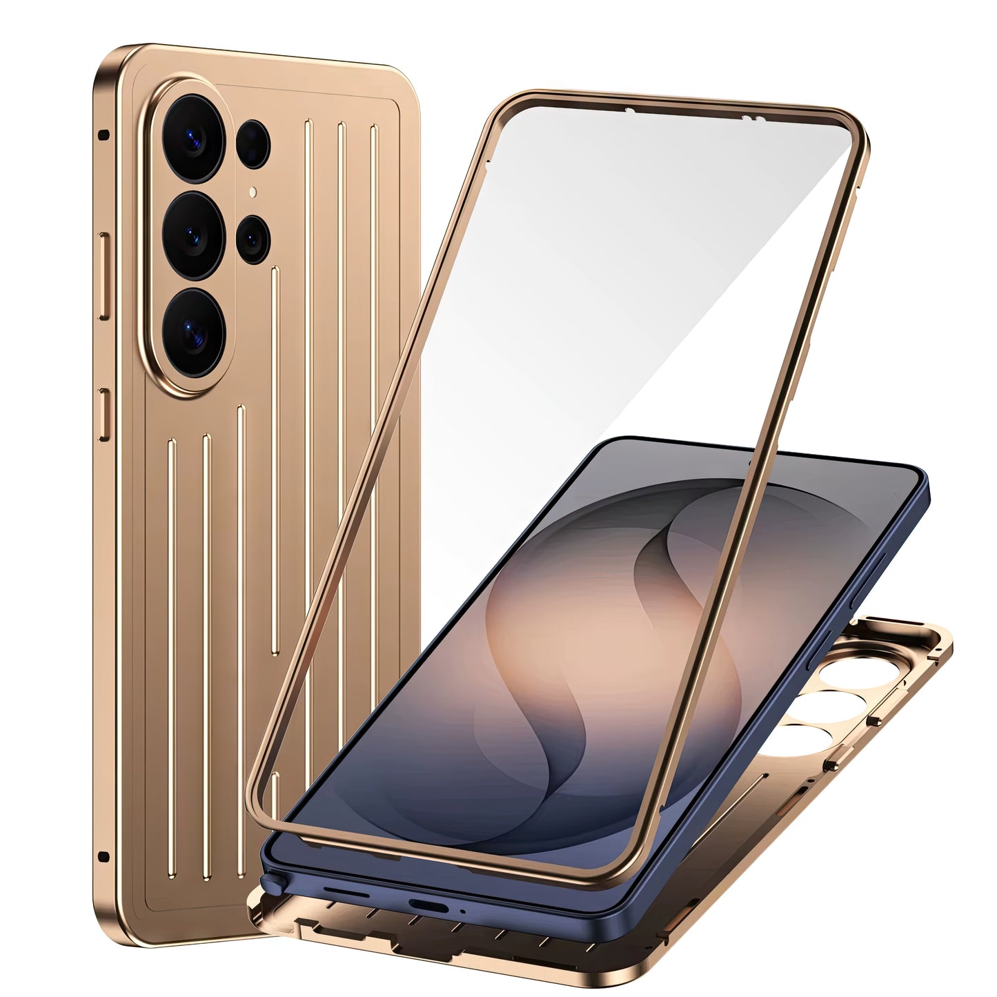 Coque S26 Ultra double face métallique protection 360°  / S26 Ultra حماية معدنية 360° درجة