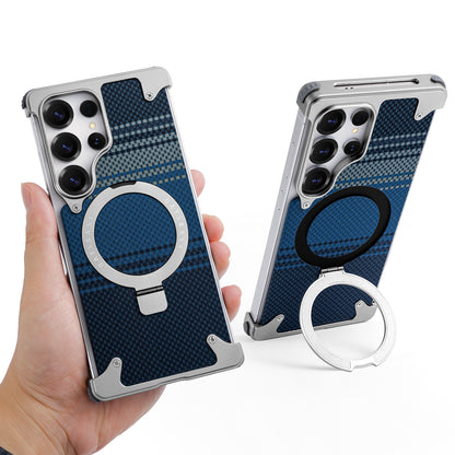 Coque S25 Ultra en Kevlar et Métal حماية فاخرة من كيفلر و المعدن