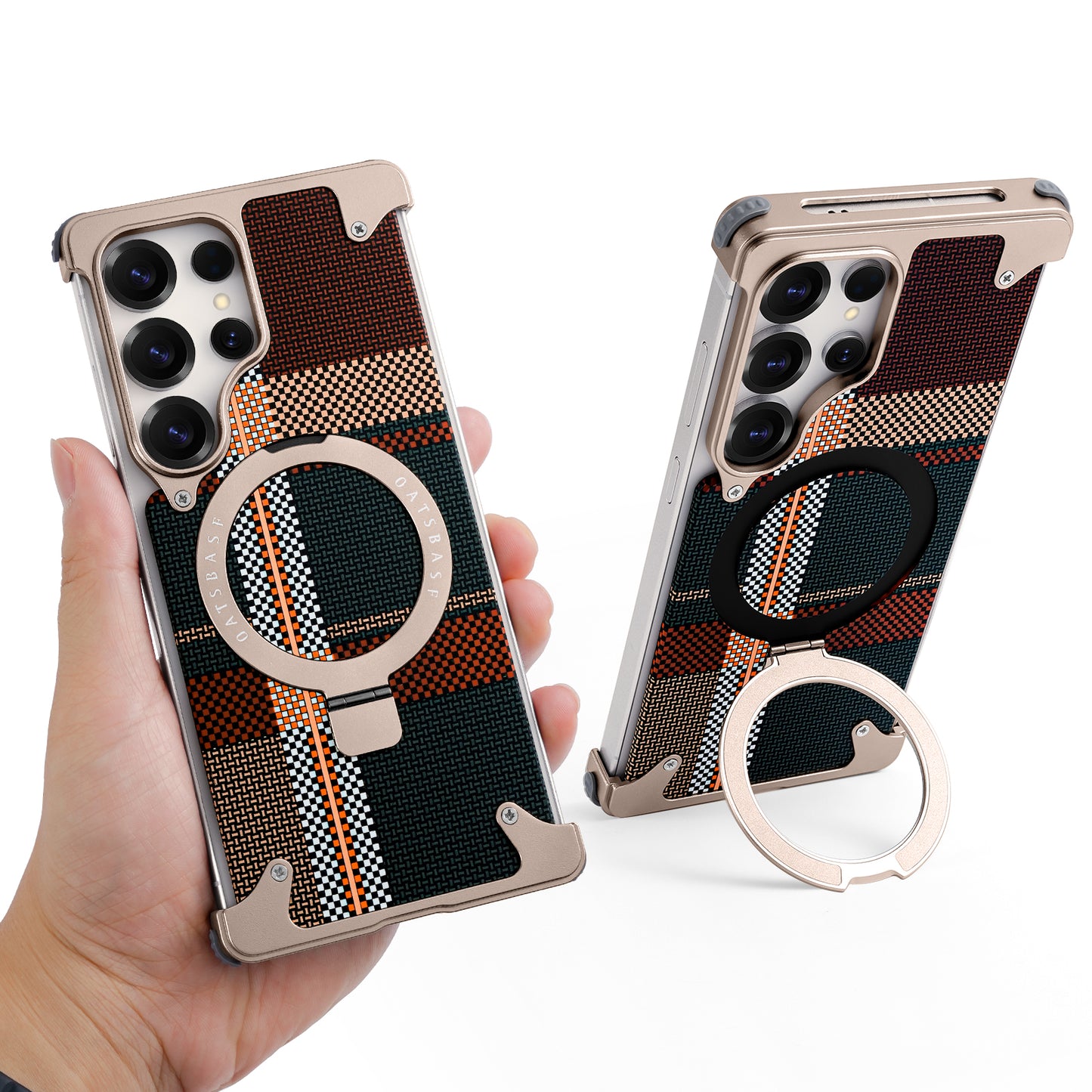 Coque S25 Ultra en Kevlar et Métal حماية فاخرة من كيفلر و المعدن
