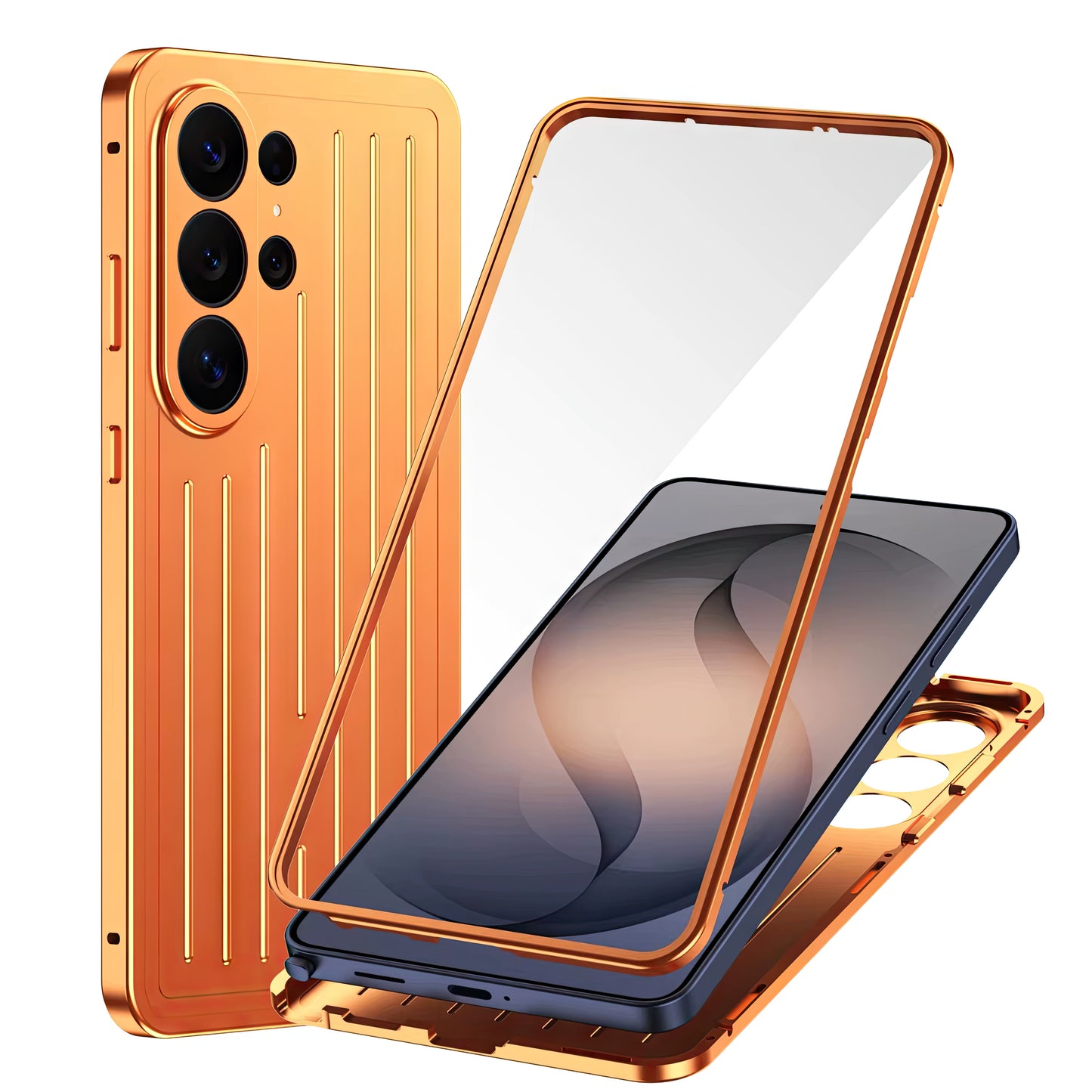 Coque S26 Ultra double face métallique protection 360°  / S26 Ultra حماية معدنية 360° درجة