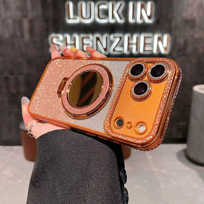 Pochette Brillante iPhone 17 pro max avec miroir magsafe avec protection de caméra intégrée / كيس لامعة مع  مرآة لآيفون 17 برو ماكس مع تقنية ماڨسيف وحماية مدمجة للكاميرا