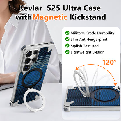 Coque S25 Ultra en Kevlar et Métal حماية فاخرة من كيفلر و المعدن