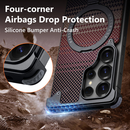 Coque S25 Ultra en Kevlar et Métal حماية فاخرة من كيفلر و المعدن