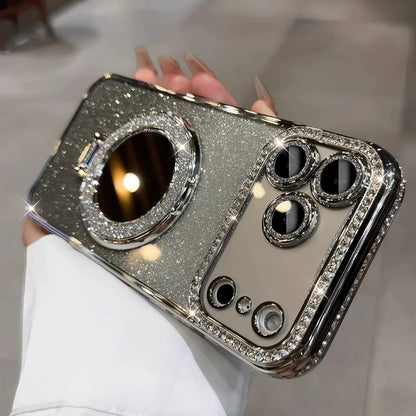 Pochette Brillante iPhone 17 pro max avec miroir magsafe avec protection de caméra intégrée / كيس لامعة مع  مرآة لآيفون 17 برو ماكس مع تقنية ماڨسيف وحماية مدمجة للكاميرا