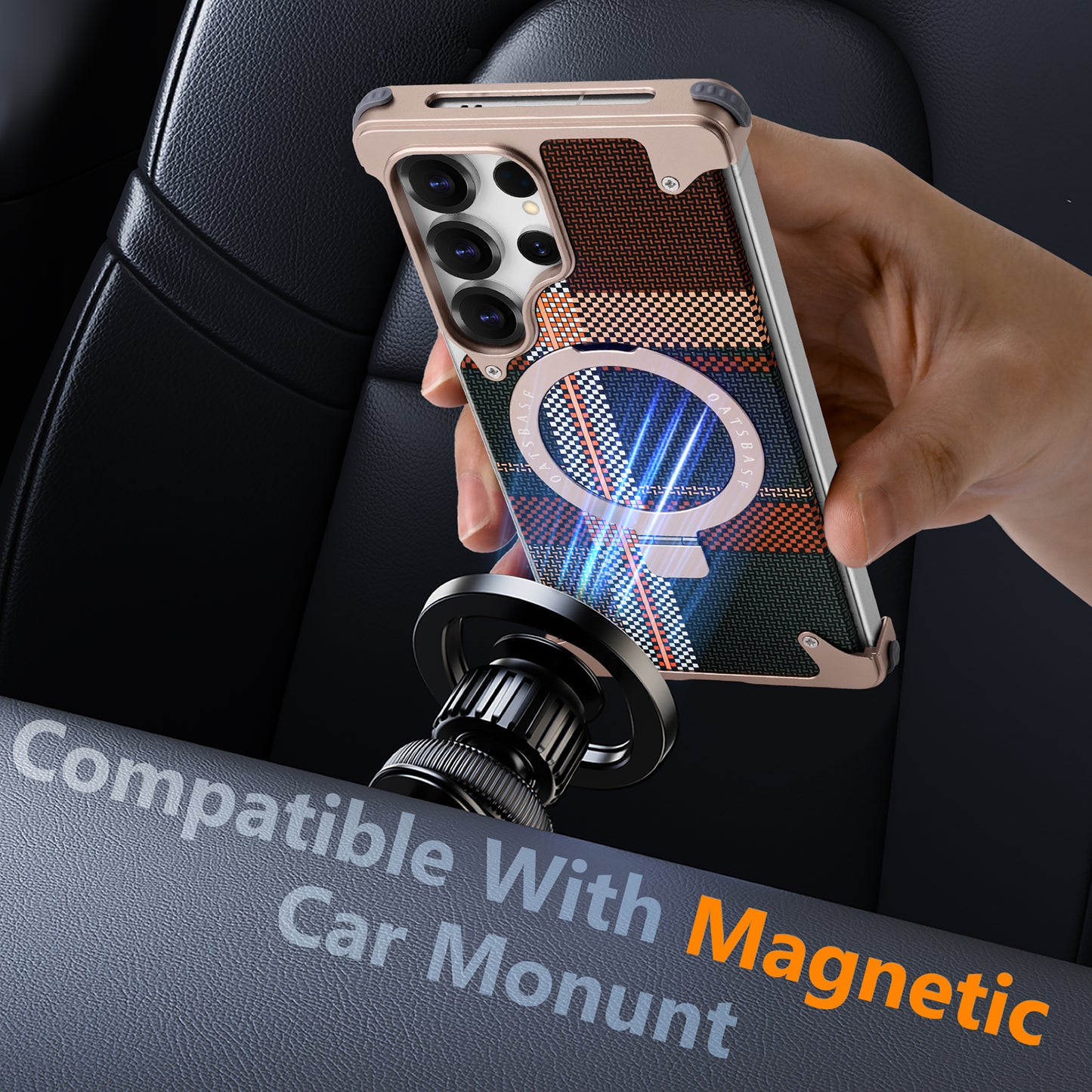 Coque S25 Ultra en Kevlar et Métal حماية فاخرة من كيفلر و المعدن