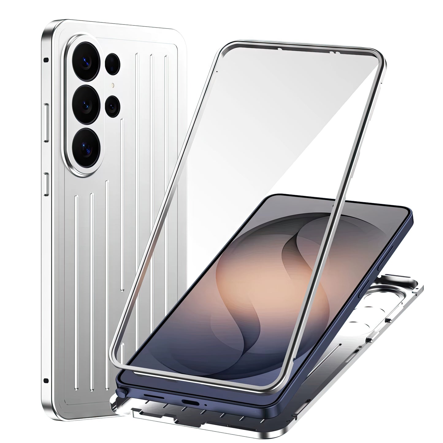 Coque S26 Ultra double face métallique protection 360°  / S26 Ultra حماية معدنية 360° درجة