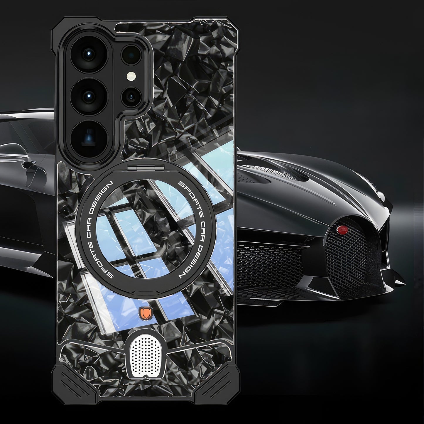 S26 Ultra Case Sport Metal Carbon Fiber