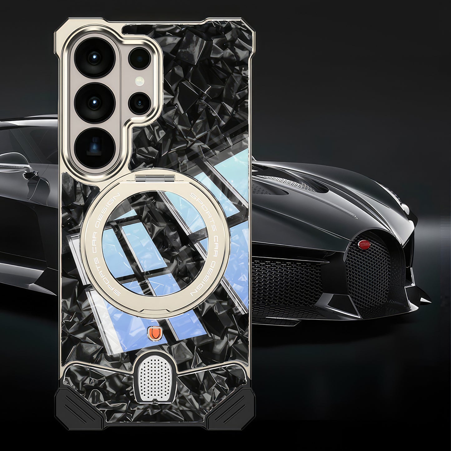 S26 Ultra Case Sport Metal Carbon Fiber