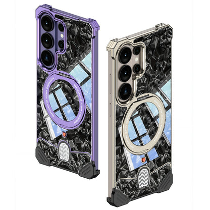 S26 Ultra Case Sport Metal Carbon Fiber