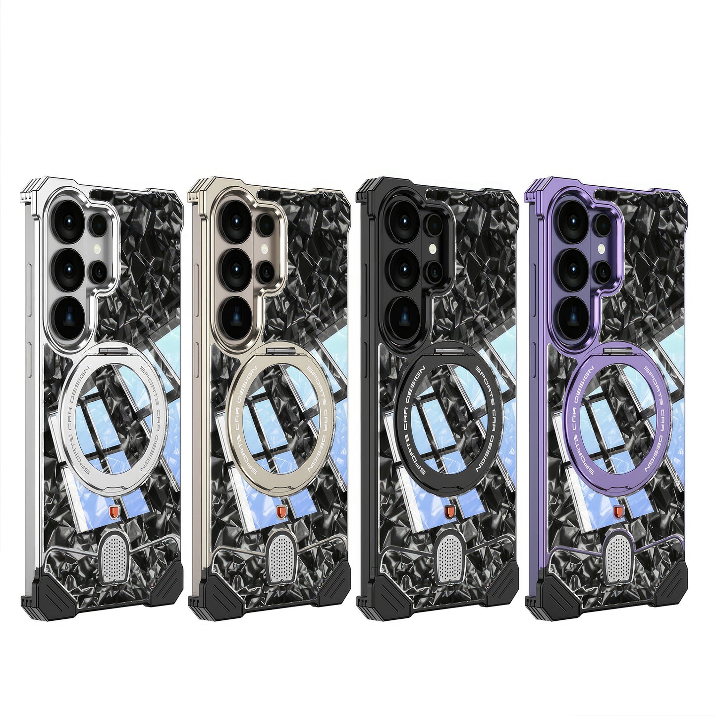 S26 Ultra Case Sport Metal Carbon Fiber