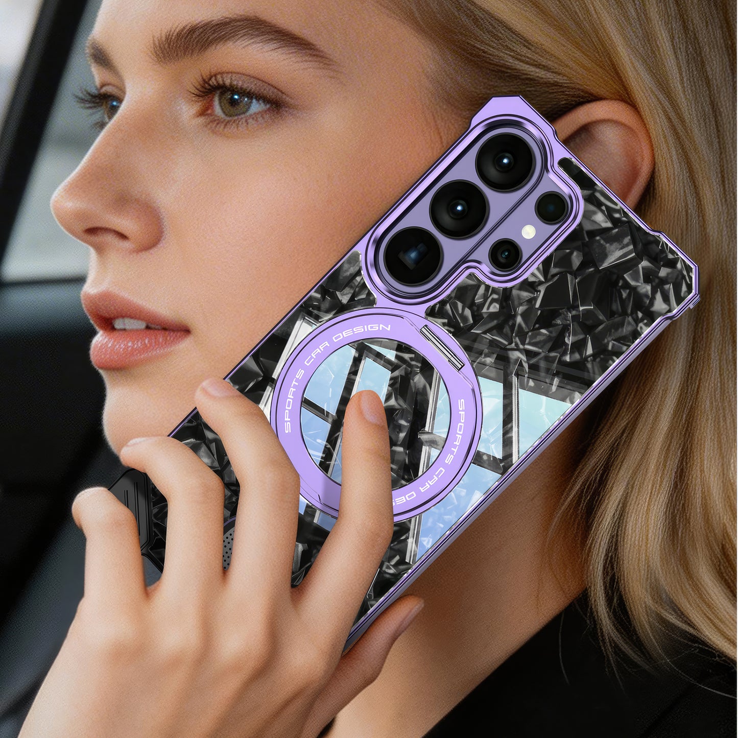 S26 Ultra Case Sport Metal Carbon Fiber