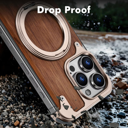 Coque 16 pro max en Bois Massif et Métal حماية 16 برو ماكس فاخرة من الخشب و المعدن
