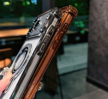 Coque 17 pro max avec support et protection de caméra intégrée /  غطاء لآيفون 17 برو ماكس مع حامل وحماية مدمجة للكاميرا