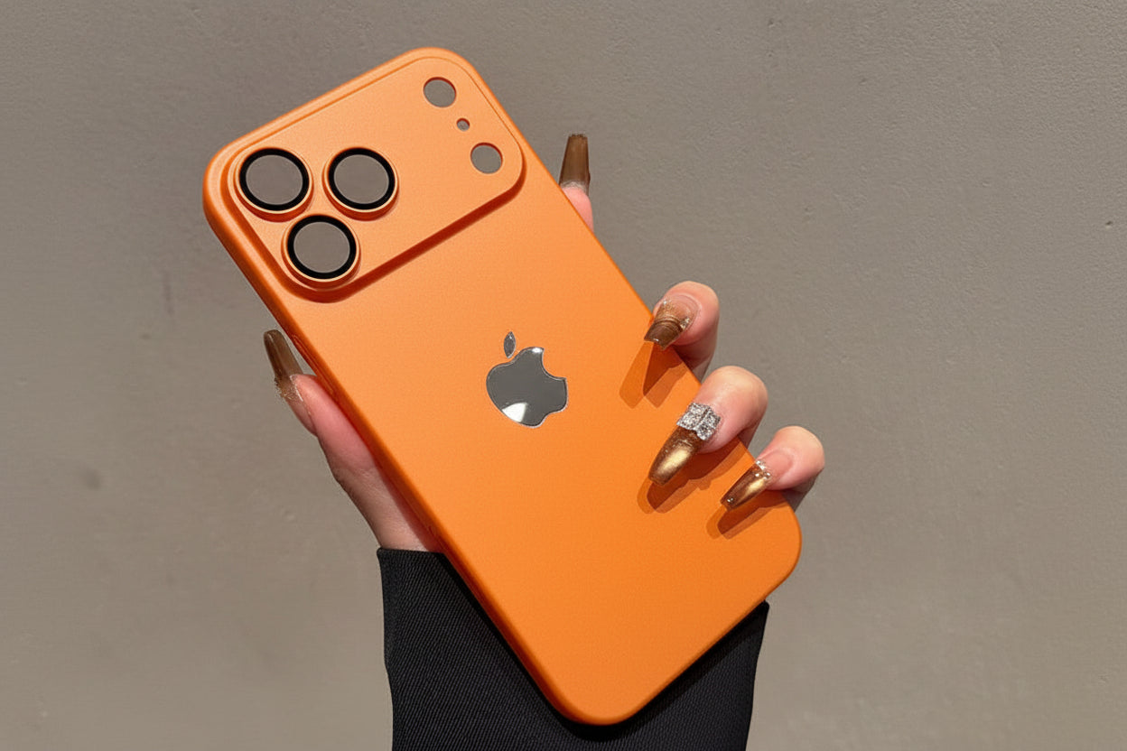 Pochette iPhone 17 pro max Minimaliste avec logo apple et protection de caméra intégrée / كيس لآيفون 17 برو ماكس مينيماليست مع شعار أبل و حماية مدمجة للكاميرا