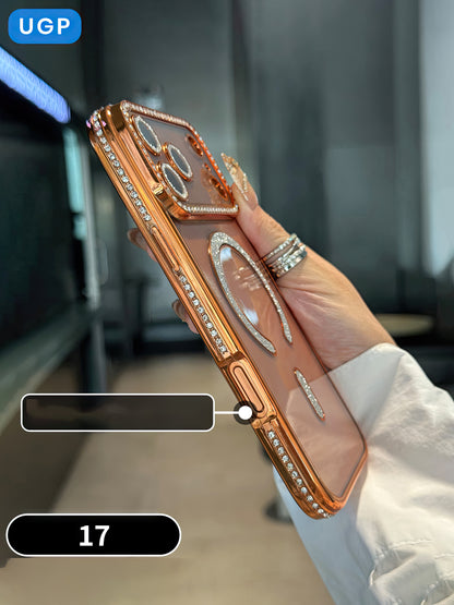Pochette Brillante iPhone 17 pro max magsafe avec protection de caméra intégrée / كيس لامعة لآيفون 17 برو ماكس  مع تقنية ماڨسيف وحماية مدمجة للكاميرا