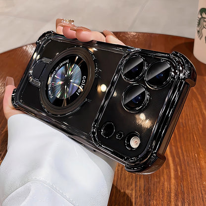 Coque 17 pro max avec support et protection de caméra intégrée /  غطاء لآيفون 17 برو ماكس مع حامل وحماية مدمجة للكاميرا