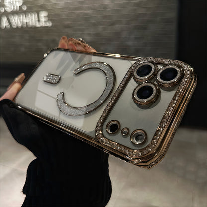 Pochette Brillante iPhone 17 pro max magsafe avec protection de caméra intégrée / كيس لامعة لآيفون 17 برو ماكس  مع تقنية ماڨسيف وحماية مدمجة للكاميرا