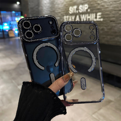 Pochette Brillante iPhone 17 pro max magsafe avec protection de caméra intégrée / كيس لامعة لآيفون 17 برو ماكس  مع تقنية ماڨسيف وحماية مدمجة للكاميرا