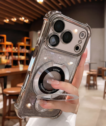 Coque 17 pro max avec support et protection de caméra intégrée /  غطاء لآيفون 17 برو ماكس مع حامل وحماية مدمجة للكاميرا