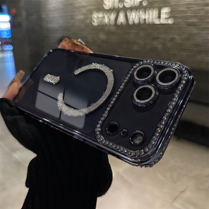 Pochette Brillante iPhone 17 pro max magsafe avec protection de caméra intégrée / كيس لامعة لآيفون 17 برو ماكس  مع تقنية ماڨسيف وحماية مدمجة للكاميرا