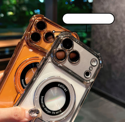 Coque 17 pro max avec support et protection de caméra intégrée /  غطاء لآيفون 17 برو ماكس مع حامل وحماية مدمجة للكاميرا