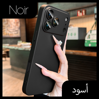 Pochette iPhone 17 pro max Minimaliste avec logo apple et protection de caméra intégrée / كيس لآيفون 17 برو ماكس مينيماليست مع شعار أبل و حماية مدمجة للكاميرا