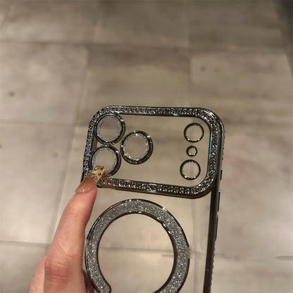 Pochette Brillante iPhone 17 pro max magsafe avec protection de caméra intégrée / كيس لامعة لآيفون 17 برو ماكس  مع تقنية ماڨسيف وحماية مدمجة للكاميرا