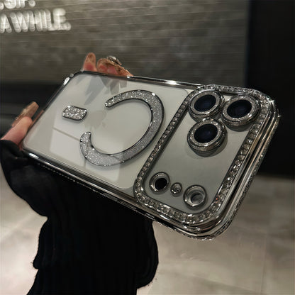 Pochette Brillante iPhone 17 pro max magsafe avec protection de caméra intégrée / كيس لامعة لآيفون 17 برو ماكس  مع تقنية ماڨسيف وحماية مدمجة للكاميرا