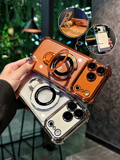 Coque 17 pro max avec support et protection de caméra intégrée /  غطاء لآيفون 17 برو ماكس مع حامل وحماية مدمجة للكاميرا