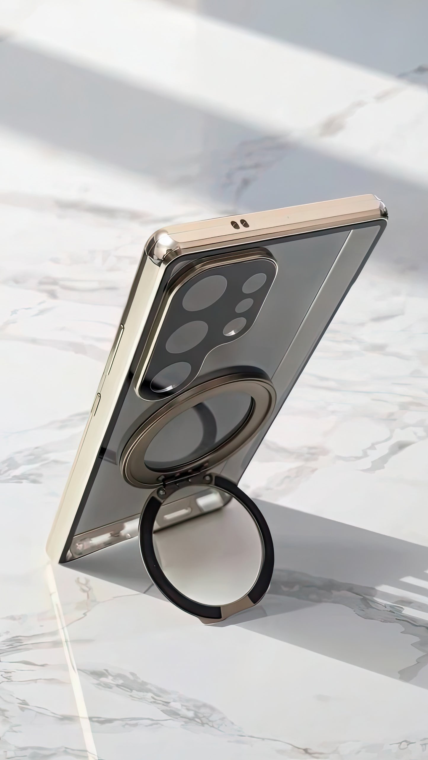 Coque S25 Ultra double face métallique protection 360° avec filtre fumée / S25 Ultra حماية معدنية 360° درجة مع فيلتر حماية الخصوصية مع تقنية ماڨسيف وحماية مدمجة للكاميرات