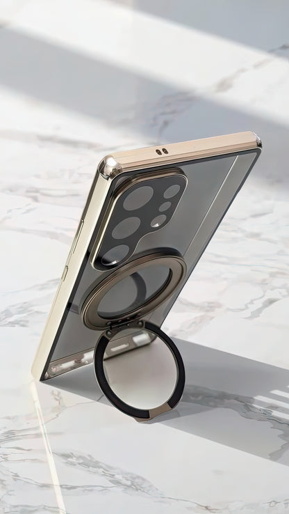 Coque S25 Ultra double face métallique protection 360° avec filtre fumée / S25 Ultra حماية معدنية 360° درجة مع فيلتر حماية الخصوصية مع تقنية ماڨسيف وحماية مدمجة للكاميرات